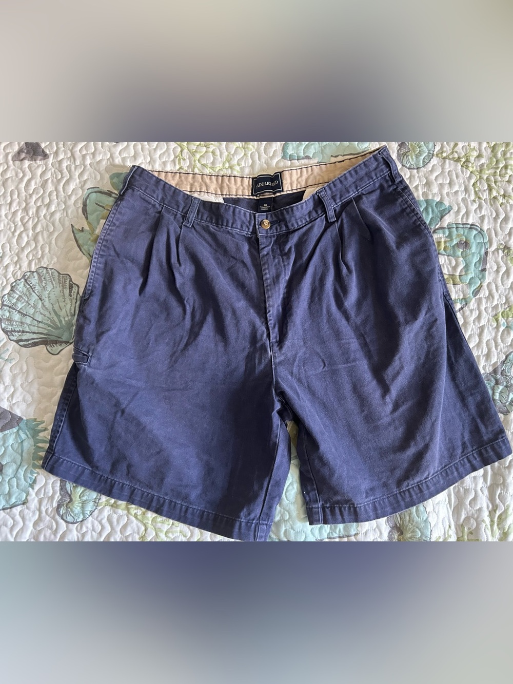 Saddlebred Navy Flat-Front Men's Chino Shorts